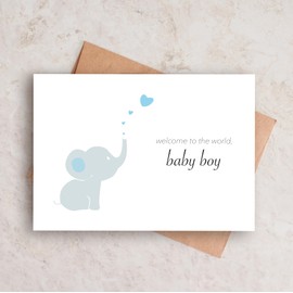 BYANIKA A6 New Baby Boy Card | Congratulations Welcome Home To The World Family | Newborn Boy Cards | Congratulations On The Birth Of Your New Born | Baby Essentials | Gifts For Parents