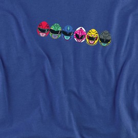 Popfunk Power Rangers Helmet Easter Eggs Women's Crop Top T-Shirt, Royal, X-Large