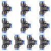 TAILONZ PNEUMATIC 4mm OD Tee Plastic Push to Connect Fittings