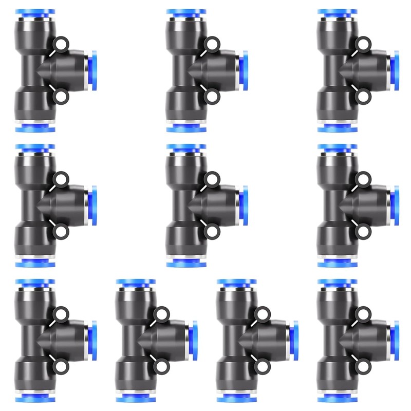 TAILONZ PNEUMATIC 4mm OD Tee Plastic Push to Connect Fittings