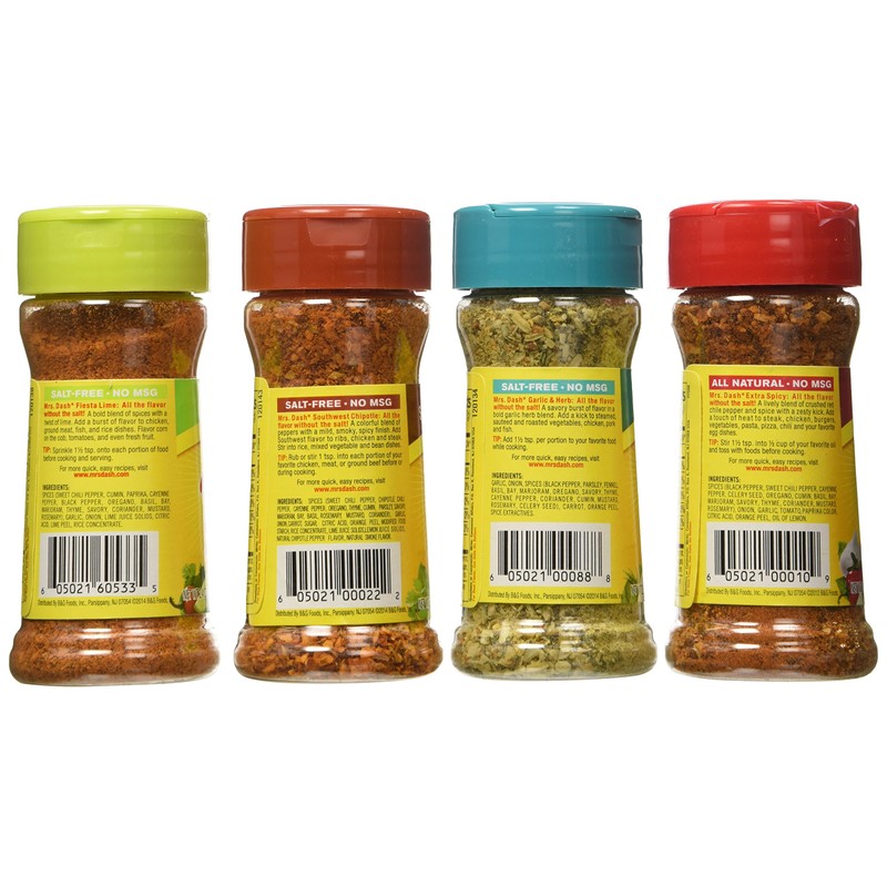 Mrs. Dash Extra Spicy(2.5oz), Southwest Chipotle(2.5oz), Garlic & Herb (2.5oz)