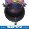 X AUTOHAUX Car Curved Exhaust Tip Pipe Heart Shape 2.36"