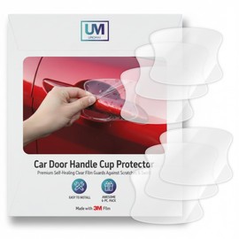 3M-6-Pack Car Door Handle Cup Protector Clear Film | Self-Healing Paint Protection Decal Anti Scratch Guard | Universal Fit Vehicles, SUV, Truck (Clear/6 Pcs)