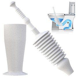 Luigi's World's Best Plunger - Unclogger Tools for Unblocking Toilet - Heavy Duty Plungers with Effective Unblocker Bellows Design - Remover Tool to Unblock Toilet Blockage - Grey