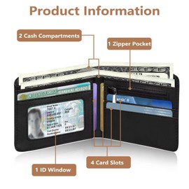 Huuitan Children's Wallet Boys Purse Kids Wallet Teenager RFID Blocking Zip Foldable Cool Purse for Teenagers, Gamer-wall-colorful