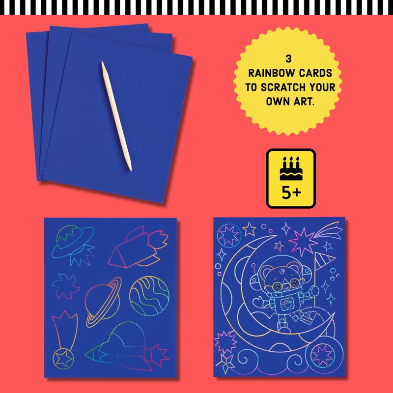 Cosmic Galaxy Scratch & Sparkle Art Activity Kit