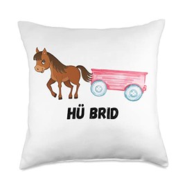 Hü Brid Pferd Kutsche Hü Brid Hybrid Car Electric Horse Rider Throw Pillow, 18x18, Multicolor