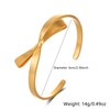 LUREME Golden Bowknot Bowtie Open Bangle Cuff Bracelets for Women(bl003590)