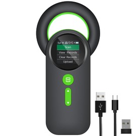 Animal Microchip Scanner,Symcode Pet Microchip Tag Reader Scanner with 1.44” TFT Screen 3-in-1 Connections(2.4GHz Wireless+Bluetooth+USB) 800mA*H Rechargeable Battery,240 Pieces Data Storage Space