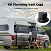 Bcautay RV Plumbing Vent Caps Kit 2Pcs Trailer Camper Vent