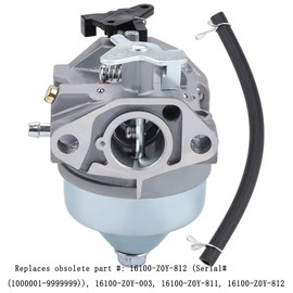Drblawi Compatible with GCV190 HRX217 Carburetor Kit for Honda GC190 GCV190 GCV190A GV190LA Engine HRX217 HRX217K1 Lawn Mower Replace 16100-Z0Y-813 Pressure Washer with 17211-zl8-023 Air Filter