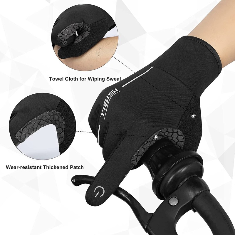 RUIXUE Winter Running Gloves Warm Lightweight, Touchscreen Gloves Grip Cycling