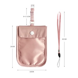 LSYYSL 1 Piece Bra Bag, Pure Cotton Bra Bag for Women, Coin Purse, Ultra Thin and Soft Card Holder for Women, Anti-Theft Bra Purse with Adjustable Elastic Band, pink