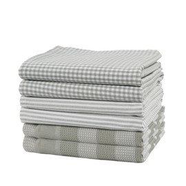 Casa Platino 6 Pack Dish Towels for Kitchen Drying- 18"x28", Highly Durable Kitchen Dish Towels, Soft & Absorbent Hand Towels for Kitchen, Premium Kitchen Towels Set, Perfect for Cooking - Slate Grey