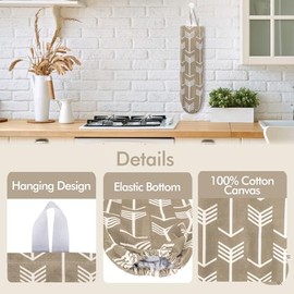 TOGETRUE Soporte para bolsas de plstico, organizador lavable para bolsas de comestibles, dispensador grande de almacenamiento de basura de montaje en 