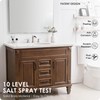HOIGY Brushed Nickel Bathroom Faucet 3 Hole, 4-8 Inch Waterfall