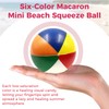 Odowalker Mini Beach Balls Bulk Rainbow Blow Up Squeeze Ball