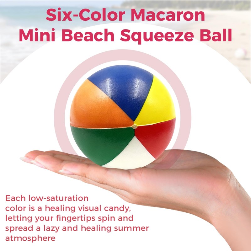 Odowalker Mini Beach Balls Bulk Rainbow Blow Up Squeeze Ball