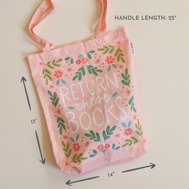 Pippi Post Tote Bag for Women, Cute Cotton Canvas Book Tote, Aesthetic Gifts for Book Lovers, Valentine's Gift for Her