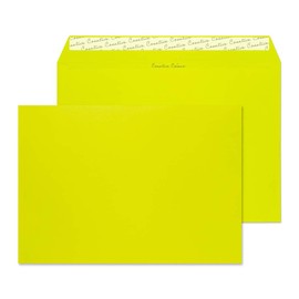 Blake Creative Colour C4 229 x 324 mm 120 gsm Peel & Seal Wallet Envelopes (63441) Acid Green - Pack of 10