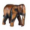 Crafty Artisan Hand carved wooden elephants ornaments for the home