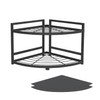 HUIJIN 2 Tier 90°Corner Shelf for Kitchen - Space-Saving Spice