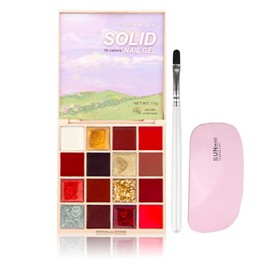 FantasyDay Gel Nail Polish Cream Set, 6 Colors Solid Gel Polish Palette,Gel Cream Manicure Kit for DIY Manicure, Nail Salon, Nail Design (#C)