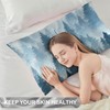 Satin Pillowcase 1 Pack- Foggy Forest Landscape Silky Pillow Cover