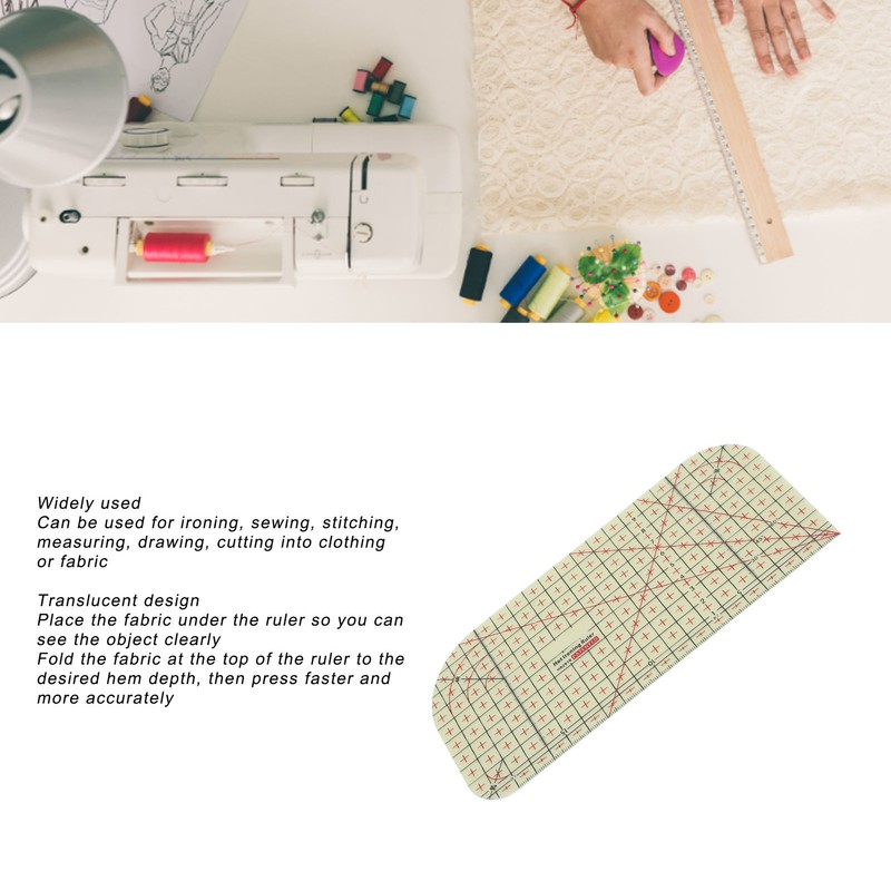 Hot Hem Ruler Professional Heat Resistance Flexible Slip Resistance Sewing