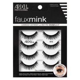 Ardell Faux Mink Lashes 815, Ultra-Soft, Natural Look False Eyelashes, Reusable Strip Lashes, 4 Pairs, 1 Pack | Ardell