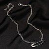 Paperclip Chain Necklace for Women Safety Pin Pendant Choker Necklace