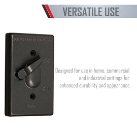 TayMac TC100Z Weatherproof Toggle Cover, 1-Gang, Vertical Device Mount, Bronze
