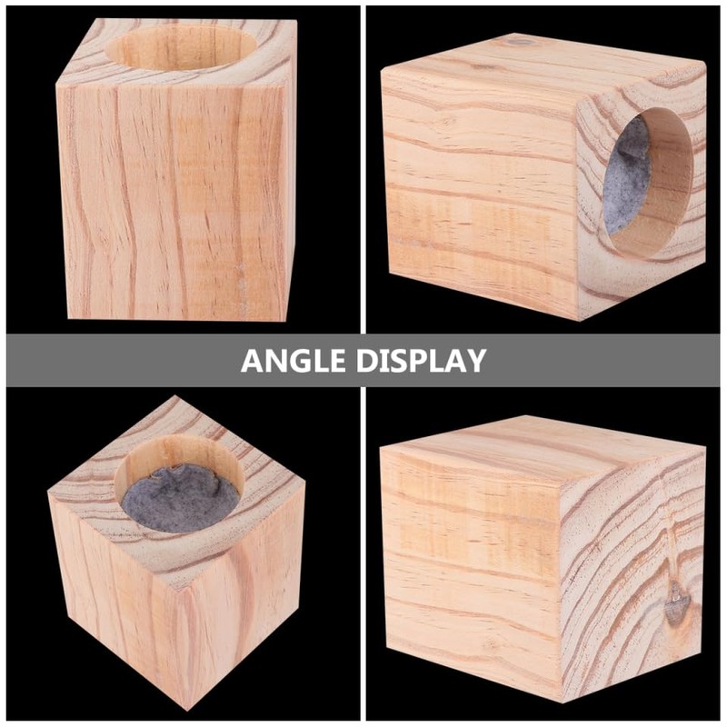NUOBESTY Solid Wooden Round Furniture Leg Risers Blank Wood Lifters