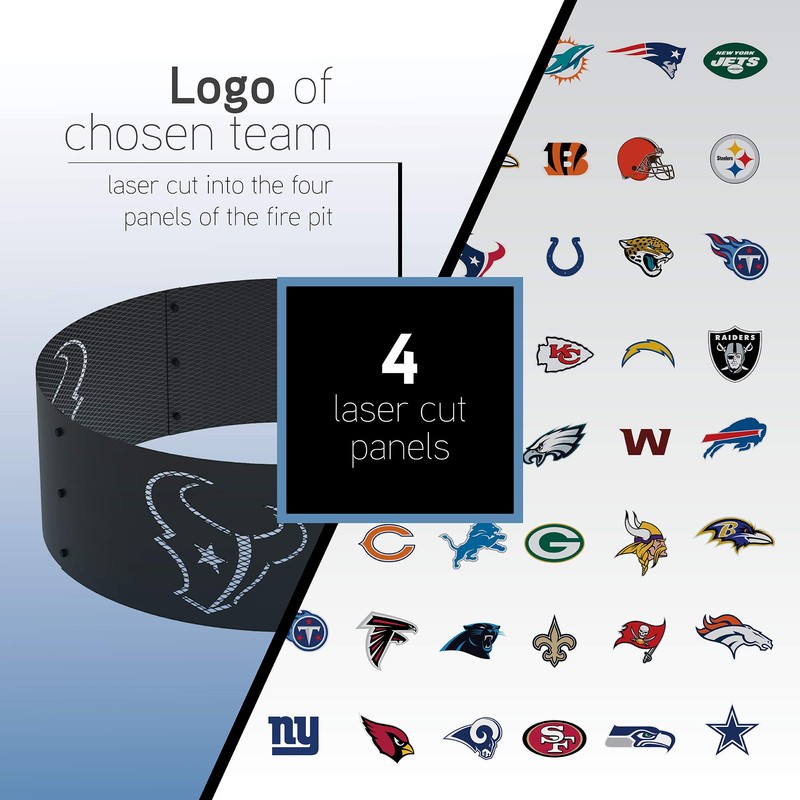 Blue Sky Outdoor Living FR361208-PATRIOTS Round Ring Fire Pit, Patriots