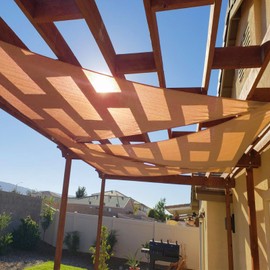 Cool Area Sun Shade Sail 5x10x11.2 FT Right Triangle for Patio Outdoor, Peach Fuzz (Custom Size)