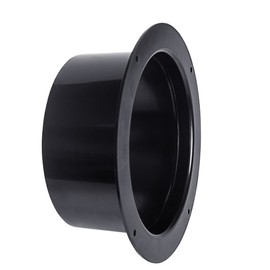 Hon&Guan Weld-On Flange, 4 Inch Ventilation Pipe, Black, ABS Wall Flange Connector for Ventilation Pipe, Ducting Connection (Diameter 100 mm)
