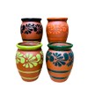 Set of Multicolor 4 Plumeado Cantarito Cup - Clay Cantarito