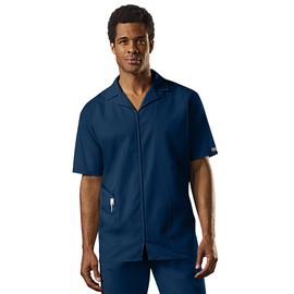 Cherokee Workwear Scrubs Men's Zip Front Jacket, Navy, 3X-Large