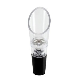 OGGI Wine Aerator Pourer - Premium Wine Pourer & Plug Aerator, Aerating Wine Decanter, Wine Aerator Pourer Spout - (Clear/Black)