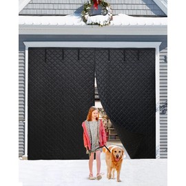 Erfolkerz Magnetic Closure Thick Garage Door Insulation Kit,8'* 7' Insulated Door Curtain for Winter,Garage Door Panel Cover for Heat Insulation,Weatherproof, Windproof, Soundproof