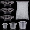3 Pcs Black Tattoo Cup Holders with 300 Tattoo Ink