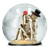 Romantic Skeleton Bride and Groom Snow Globe 13.5 cm -