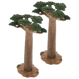Angoily - 2 mini árboles de Baobab modelo para manualidades, computadora paisaje tropical arquitectura, árbol artificial, modelo de vegetación del desierto, adornos decorativos para manualidades