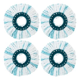 Set of 4 Floor Mop Replacement Covers for Leifheit Clean Twist Disc Mop Micro, for Leifheit Floor Mop Replacement Cover/Mop Leifheit, Fibre System Suitable for All Floor Types, Efficient Water
