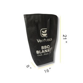 Verdvoca BBQ Blanket for Resting Meat, Insulated Meat Resting Bag, BBQ Brisket Blanket with Handle, Barbecue Blanket with Wide Mouth for Smoker Grilling Beef Pork Turkey, Tyvek Black