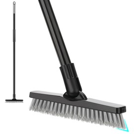 Grout Brush for Tile Floors, Grout Scrubber with Long Handle, 49'' Shower Grout Cleaning Tool