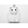 Terunyan 3D 3D Keychain, Teru Teru Bozu, Cat, white