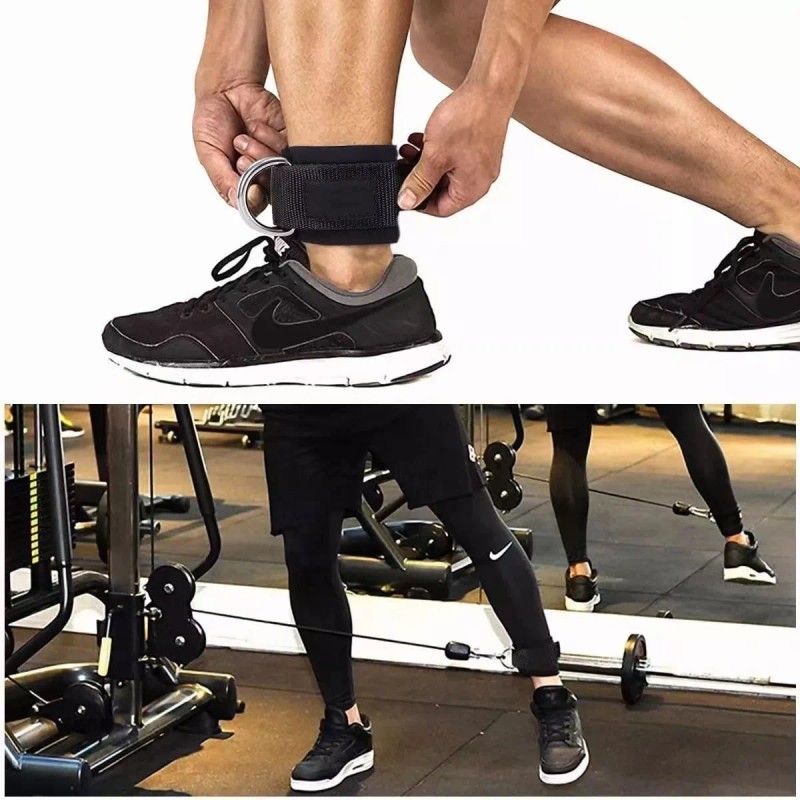 Par Grilletes Para Tobillo Con Talonera Gym Abductor Gluteo