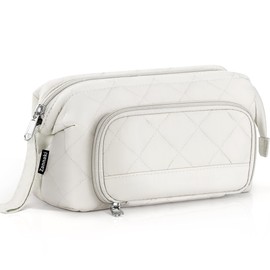 Zannaki Soft Quilted Large Pencil Pouch Organizer with Wide Opening for Boys Girls Teens - Extra Big Capacity Pen Pencil Bag with Zipper, Portable Pencil Case Box for School, College, Cosmetic Gift