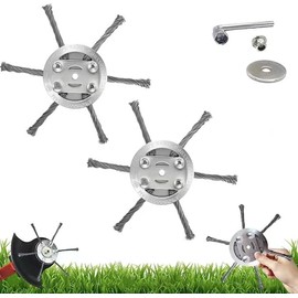 Universal Steel Wire Trimmer Head, String Trimmer Replacement Head, 6 Inch Steel Wire Grass Trimmer Head for Electric Cordless String Trimmers (3 Cutter Heads+6 Cutter Heads, GENERIC, 1, 01)